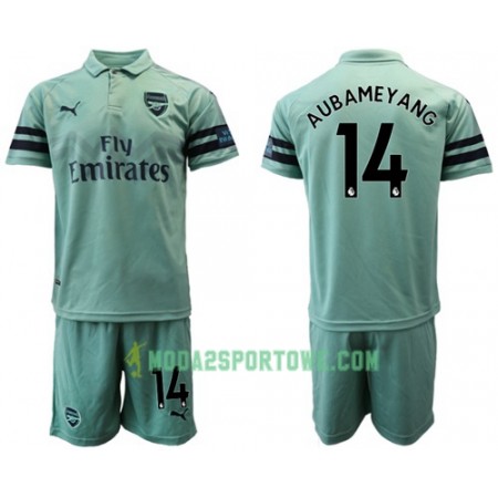 Koszulka Arsenal Aubameyang 14 Dziecięcy Trzeci Stroje Piłkarskie 2018/19 Krótki Rękaw